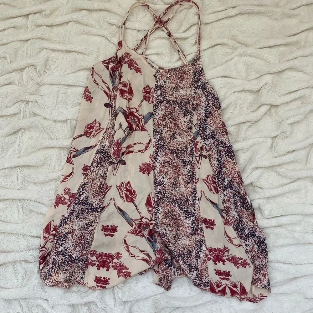 Free People Isabella romper mixed print